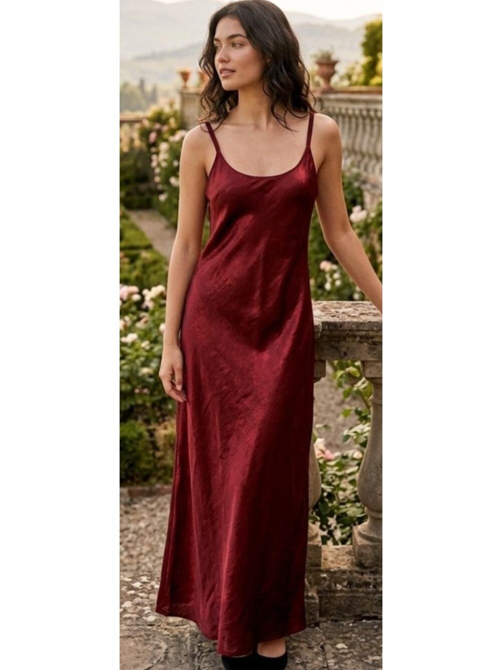 Vintage Judith Hart Stunning Red Burnout Chemise/Dress